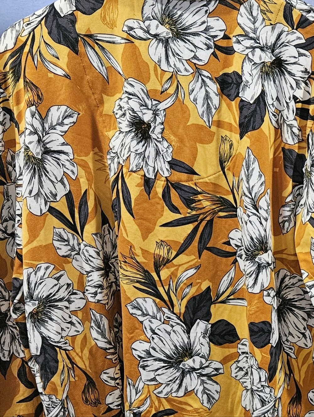 Room Service Floral Pajama Set Large Yellow Black Sleepwear Loungewear L - Picture 6 of 6
